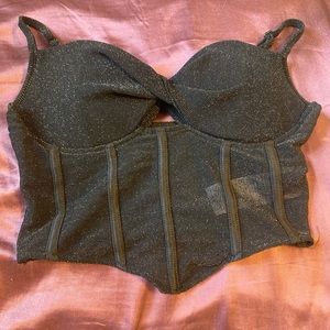 black corset tank